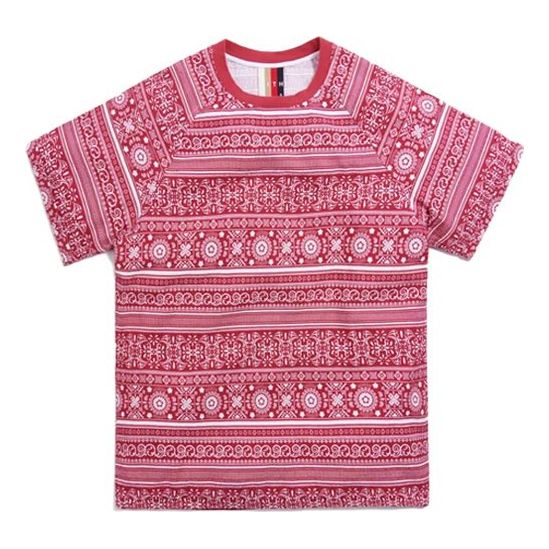 KITH Moroccan Print Seersucker Howard Printing Short Sleeve Unisex Red KH3686-110