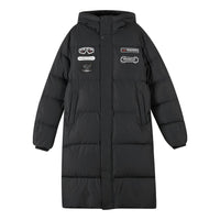 Skechers Letter Graphic Long Down Jacket 'Black' L422U075-0018