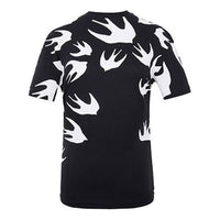 McQ Alexander McQueen Classic Swallow Pattern Short Sleeve Unisex Black 318978-RGH79-1000