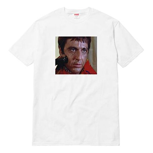 Supreme FW17 x Scarface Shower Tee White Crossover Short Sleeve Unisex SS18-0217