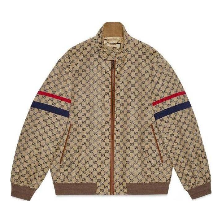 Gucci GG Cotton Canvas Zip Jacket 'Beige Blue' 742835-Z8BJJ-9120