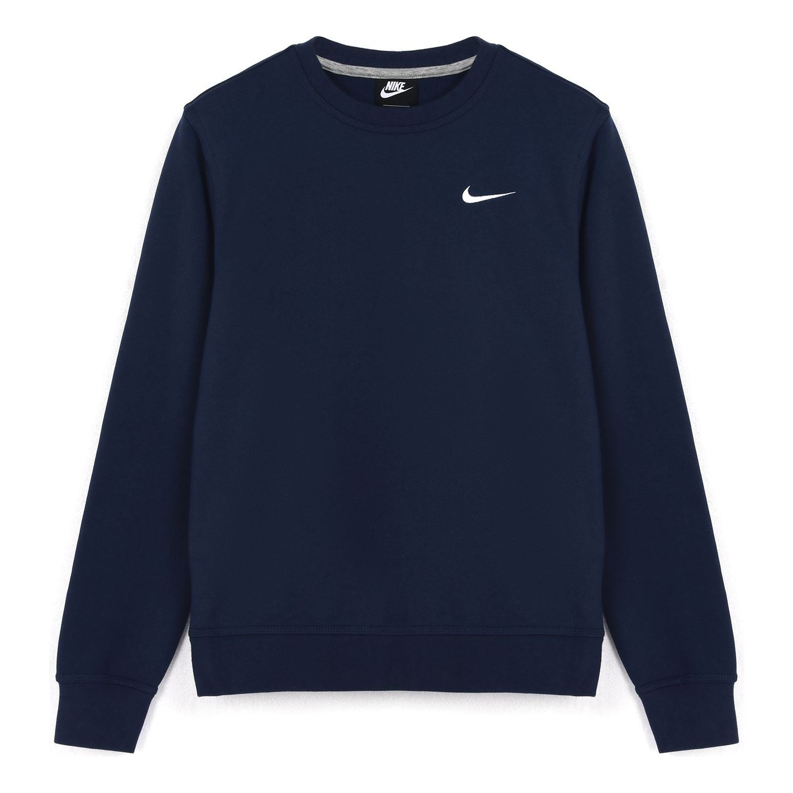 Men's Nike Knit Sports Fleece Lined Stay Warm Round Neck Pullover Blue 916609-410
