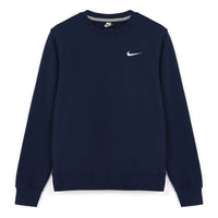 Men's Nike Knit Sports Fleece Lined Stay Warm Round Neck Pullover Blue 916609-410