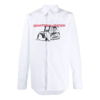 Off-White SS21 Printing Long Sleeves Shirt White OMGA152R21FAB0010125