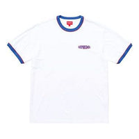 Supreme SS18 Piping Ringer Tee White Logo Tee 'White Blue Red' SUP-SS18-0015