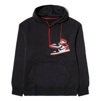 Air Jordan Jumpman Holiday Casual Sports hooded Pullover Fleece Lined Black CT3457-010