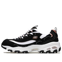 (WMNS) Skechers D'Lites Devoted Fan Low-Top Running Shoes Black/White 13154-BKRG