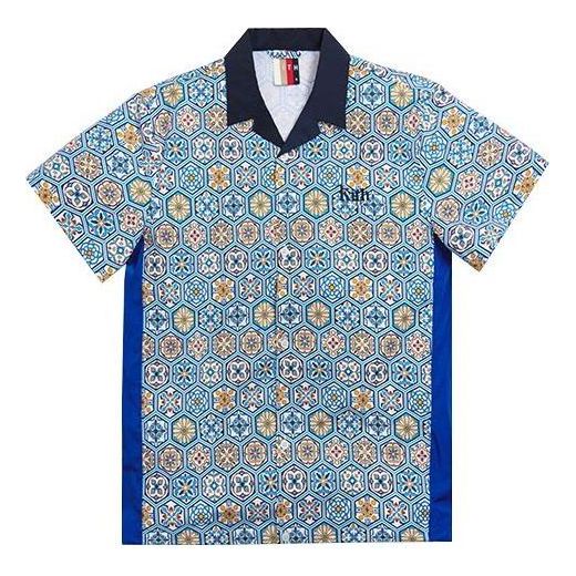 KITH Printed Camp Collar Shirt 'Blue Multi' KH3788-109