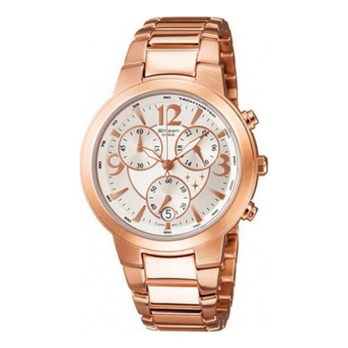 CASIO Sheen Series Quartz Movement Mineral Glass Silver Dial Watch Analog SHN-5009GD-7A