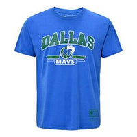 Mitchell Ness NBA Series Mavericks Printing Short Sleeve Couple Style Blue MN13S29-DAL-BLUE