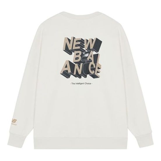 New Balance 3D Logo Printing Round Neck Sports White AMT14318-NMC