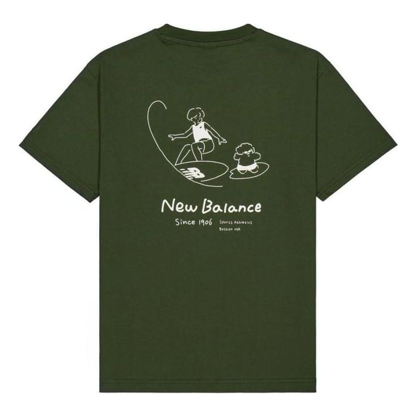 New Balance x Tombonia Graphic T-shirt Lifestyle Asia Sizing 'Green' AMT42336-KOU