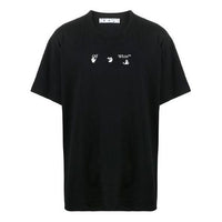 Off-White SS21 Casual Alphabet Printing Short Sleeve Loose Fit Black OMAA038S21JER0121050