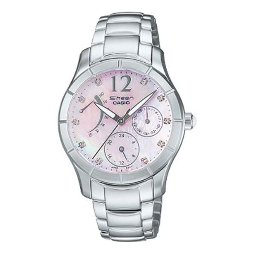 CASIO SHEEN Waterproof Stainless Steel Strap Pink Analog SHN-3014DP-4A