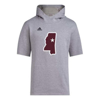 adidas Mississippi State Baseball Short Sleeve Hoodie Asia Sizing 'Grey' IM8661