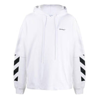 Men's Off-White FW22 Solid Color Printing Hooded Long Sleeves Version White OMBB098C99FLE0010110