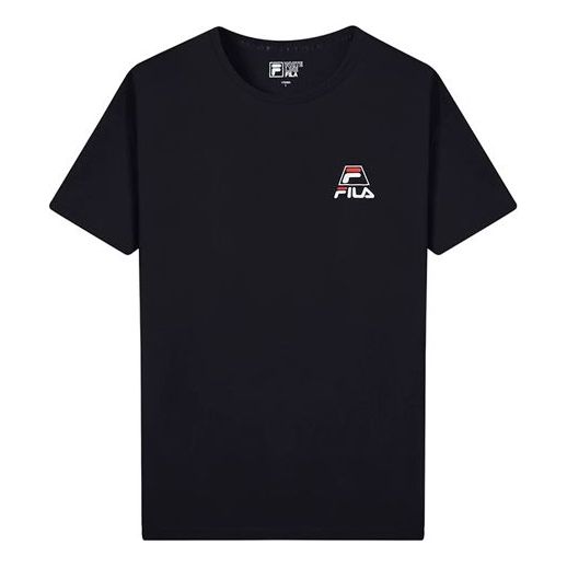 FILA Short Sleeve 2019 Athleisure Casual Sports LOGO Knit Short Sleeve Blue F11M928190ANV
