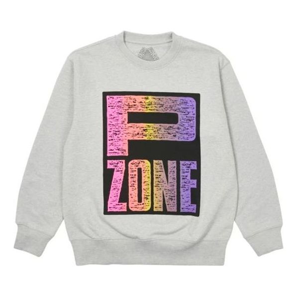 PALACE x M-Zone P-Zone Crossover Alphabet Pattern Round Neck Gray P20CW012