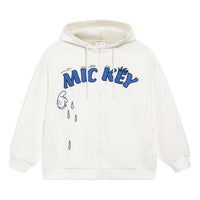(WMNS) Li-Ning x Disney Crossover Alphabet Printing Hoodie 'White Blue' AWDS590-3