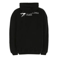 Men's Balenciaga SS21 Cotton Large hooded Long Sleeves Black 620973TKV871070