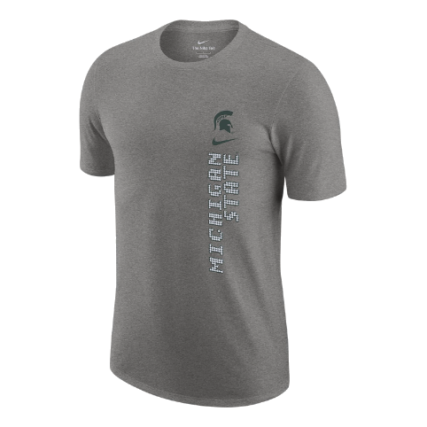 Nike College Michigan State Crew-Neck T-Shirt 'Dark Grey Heather' FQ5353-063