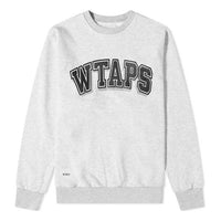 WTAPS Dawn. Design Crew Neck / Sweatshirt. Copo Letters Printed Pullover Sweatshirt Unisex Light Grey 201ATDT-CSM17