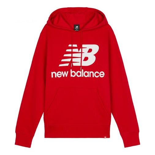 New Balance Big Logo Sweat Pullover Hoodie Asia Sizing 'Red' AMT03558-REP