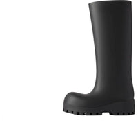 (WMNS) Balenciaga Bulldozer Rainboots 'Black Rubber' 775969W1SA11000