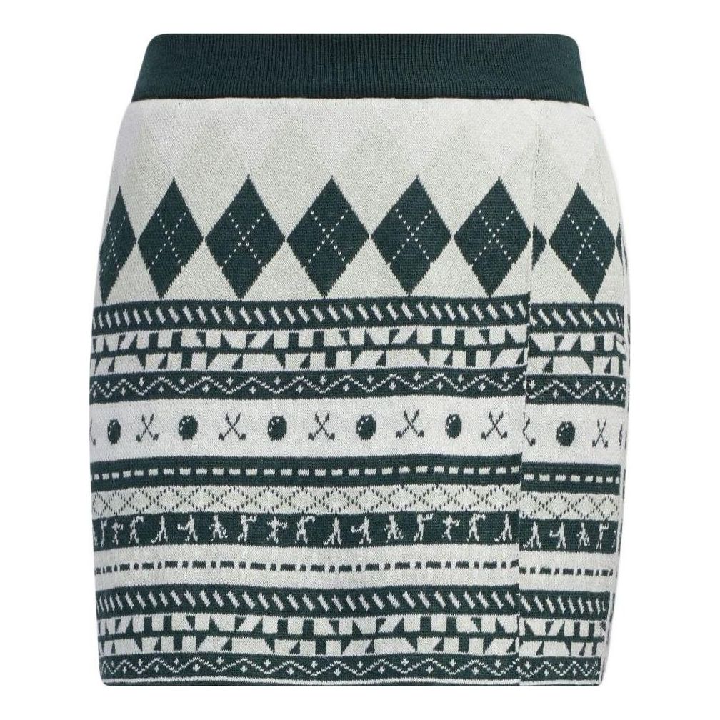 (WMNS) adidas Historical Pattern Knit Skirt Asia Sizing 'White Green' HC3787