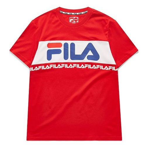 Fila Alphabet Logo Short Sleeve Red T11M022103F-RD