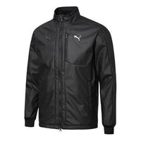 PUMA Retro Sports Stand Collar Logo Jacket Black 930311-01