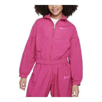 (GS) Nike Sportswear Logo Woven Jacket 'Fireberry' FB1267-615