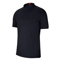 Men's Nike Golf Dri-FIT Tiger Woods Solid Color Sports Short Sleeve polo Navy Blue Polo Shirt CT3798-451