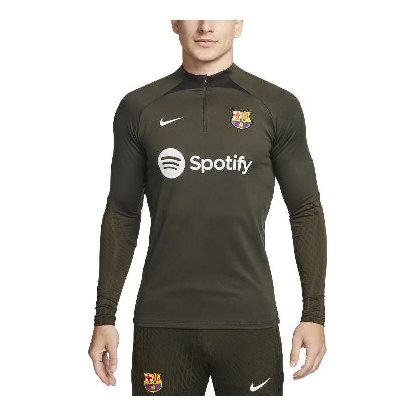 Nike Barcelona 22-23 Long Sleeve Training Jersey 'Olive Green' DX3102-358