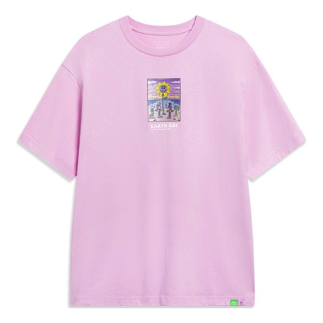 Li-Ning x Steven Harrington Graphic T-shirt 'Pink' AHST093-1