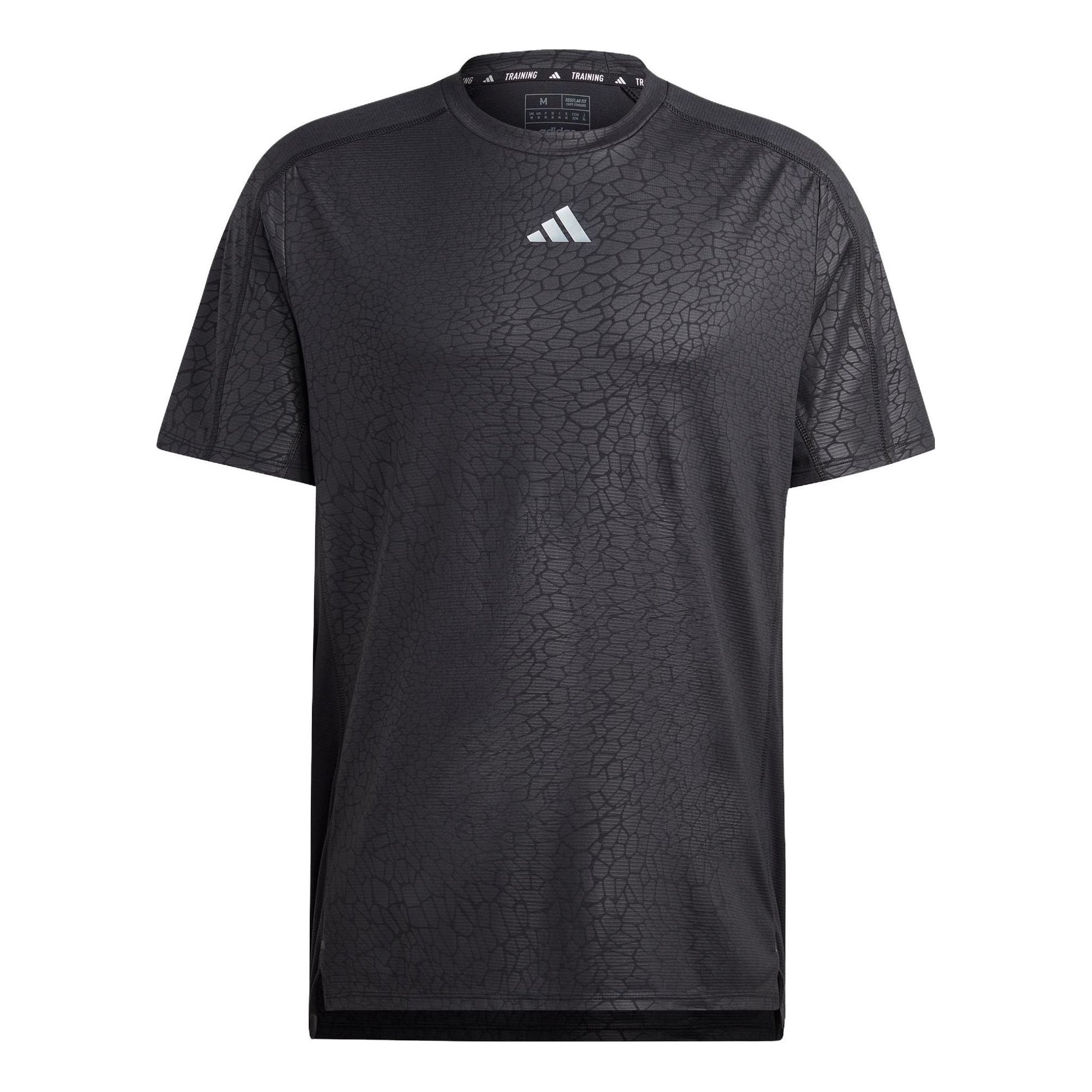 adidas Workout Pu Print T-Shirt 'Black White' HS7509