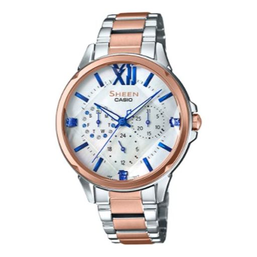 CASIO SHEENSeries es Silver/Golden White Analog SHE-3056SPG-7A