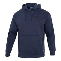 PUMA Small Logo Relaxed Logo Hoodie 'Navy' 673624-43