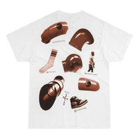 Travis Scott X Mcdonald X PULES Tripartite Crossover Back Pattern Round Neck Short Sleeve White T-Shirt CJMD-SS33