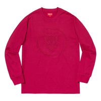 Supreme FW18 Crest L/S Top Magenta Long Sleeves Pullover Hoodie Unisex Purple Red SUP-FW18-388
