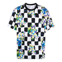 Off-White SS21 Flowers Printing Plaid Short Sleeve Loose Fit White OMAA038S21JER0178400