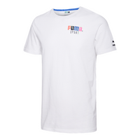 PUMA Multi-Color Logo Athleisure Casual Sports Short Sleeve White 598938-02