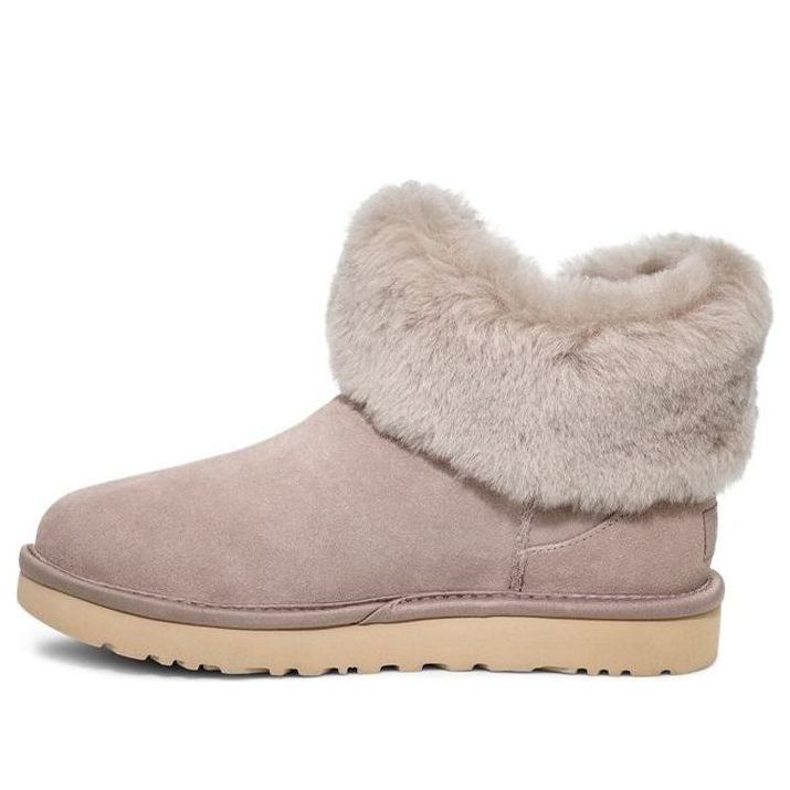 (WMNS) UGG Cinched Fur Mini Snow Boots Grey 1106909-OYS