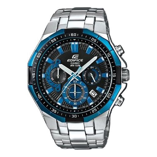 CASIO EDIFICE Stainless Steel Strap Mens BlueBlack Analog EFR-554D-1A22021