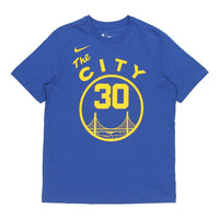 Men's Nike NBA Basketball Sports Printing Short Sleeve Golden State Warriors Curry 30 Blue T-Shirt CT9913-497