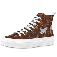 (WMNS) LOUIS VUITTON LV Stellar High-Top Sneakers Brown 1A52OF