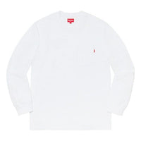 Supreme FW19 Week 12 L/S Pocket Tee White Long Sleeves Unisex T-Shirt SUP-FW19-1036
