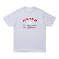 UNDEFEATED All-American Tee Grey Alphabet Printing Short Sleeve Unisex light grey 80096-GREY