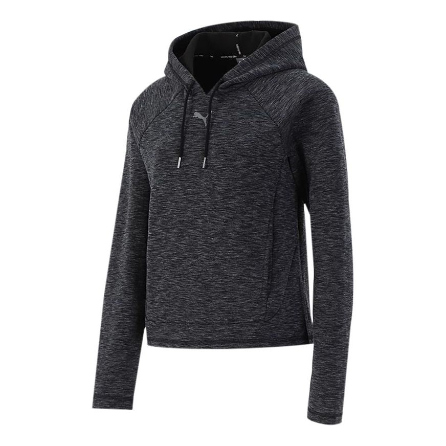 (WMNS) PUMA Sports Running Training Casual Windproof Pullover Hoodie Black 846331-01
