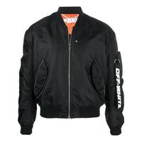 Men's Off-White FW22 Alphabet Logo Short Jacket Version Black OMEH043C99FAB0011000